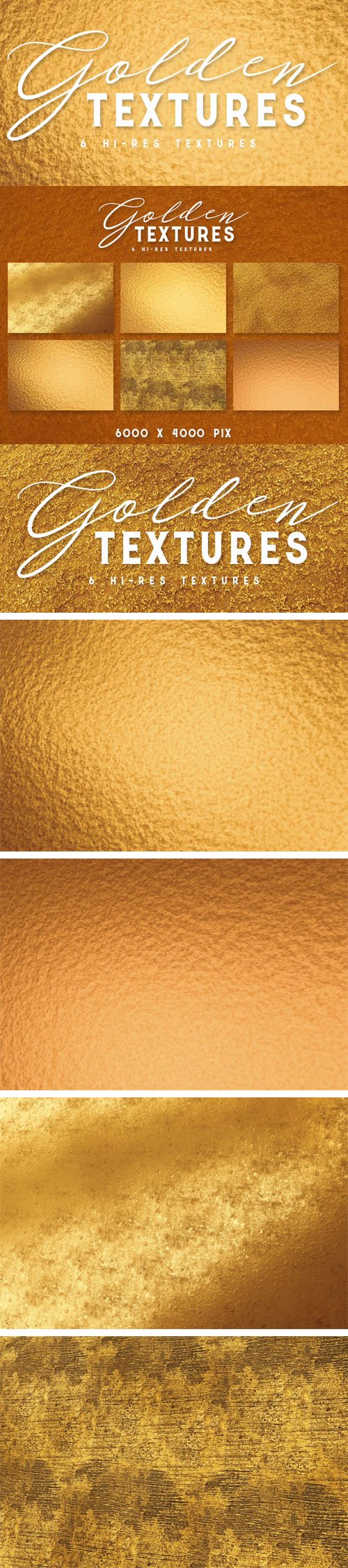 6 Hi-Res Golden Textures Collection