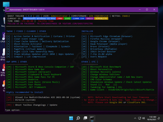 Windows 11 Pro Lite 21H2 Build 22000.194 x64 October 2021