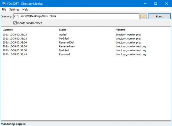 VovSoft Directory Monitor 2.1