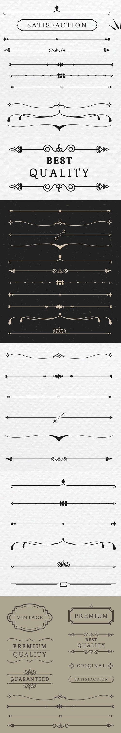 Premium Quality of Decorative Banners and Lines Vector Collection