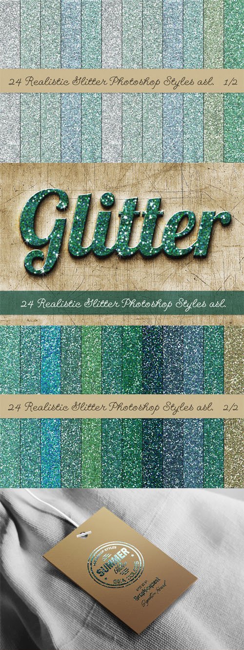 Realistic Glitter Styles for Photoshop