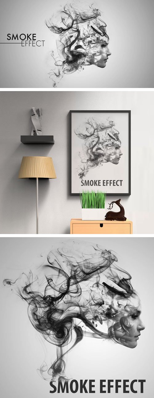 Smoke Photo Effect for Photoshop + Brushes + Tutorial