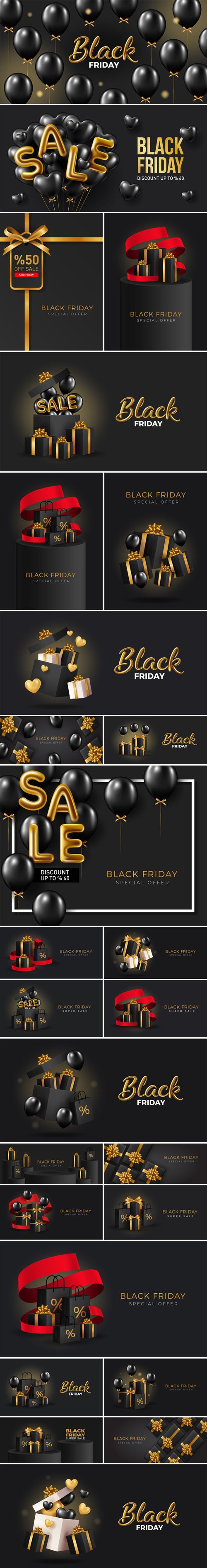 Black Friday - Vector Banners & Backgrounds Templates
