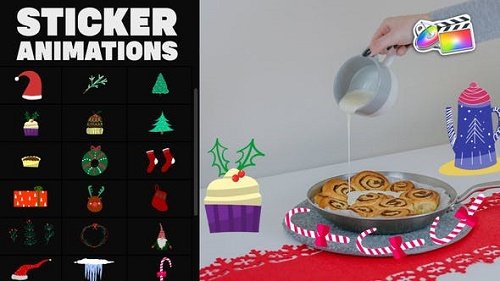 Cartoon Christmas Icons for FCPX - 34960554
