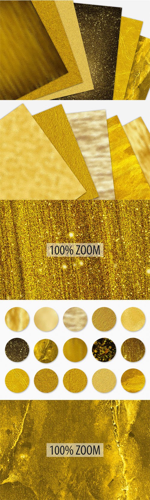 15 Gold and Glitter Textures Pack