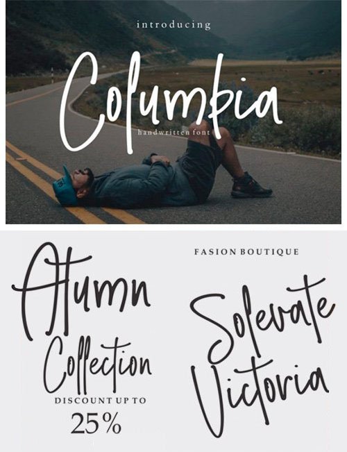 Columbia - Modern Handwritten Font