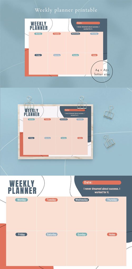 Weekly Planner Printable A4/A5 Templates