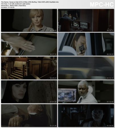Salt 2010 2160p UHD BluRay 10bit HDR x265-HazMatt