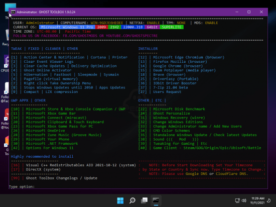 Windows 11 Pro Lite 21H2 Build 22000.318 x64 November 2021