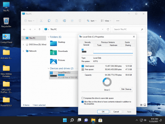 Windows 11 Pro 21H2 x64 همه 38 زبان Artica Lite 22000.318 Non-TPM 2.0 3