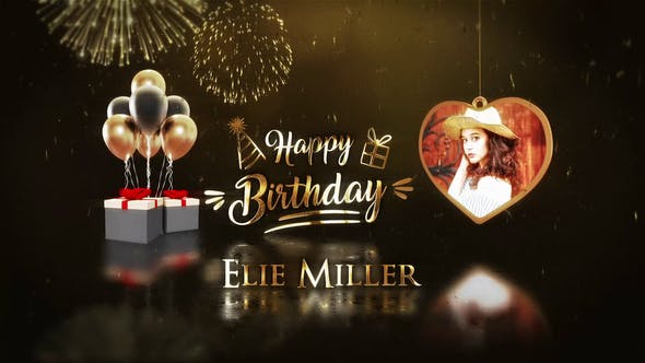 Golden Birthday Wishes - 34742367