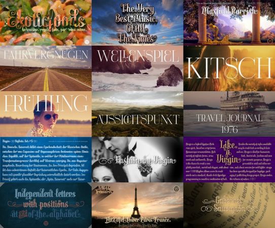 2 Fonts Family Uberschrift &amp; Virgin