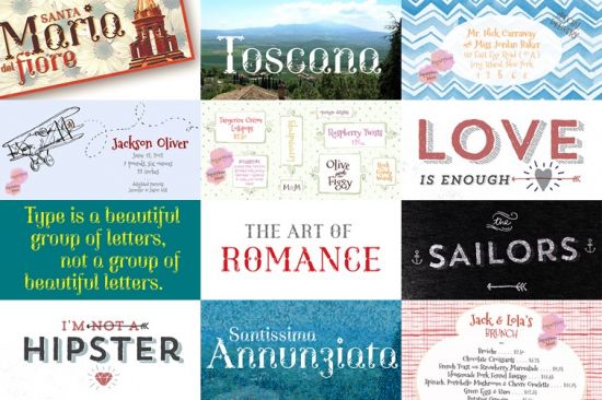 3 Fonts Family Sugarplum, Toscana, Trend Hand Made