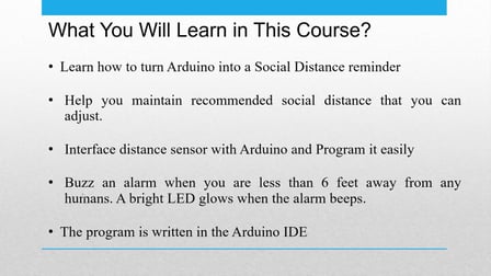 Arduino Social Distance Detector