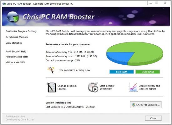 Chris-PC RAM Booster 7.06.30 download the new version for ipod