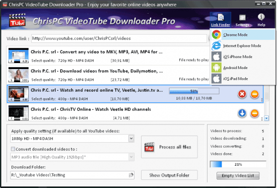 ChrisPC VideoTube Downloader Pro 14.23.1025 instal the last version for iphone