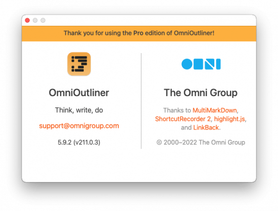 OmniOutliner Pro 5.9.2 Multilingual macOS