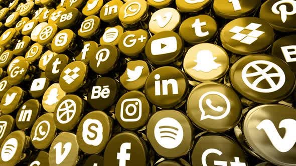 Videohive - Social Media Icons Background Yellow - 36378015