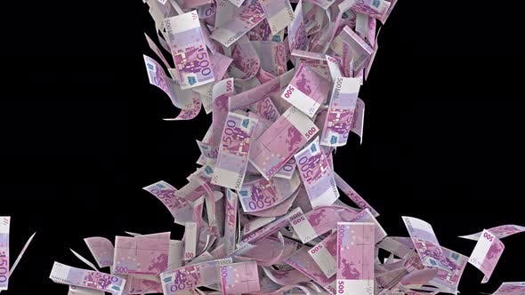 Videohive - Falling Euro Bills Money Transition - 36389895