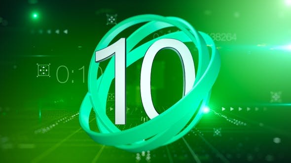 Videohive - Modern Digital Countdown Timer Green V2 - 36379723