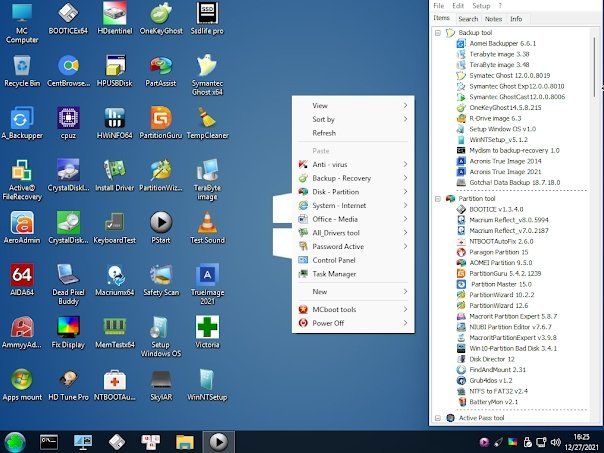 WinPE 11 MCBoot VN Version 8.4.010122 2022