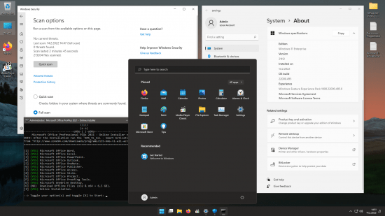 Windows 11 21H2 Build 22000.493 Non-TPM 2.0 Compliant 16in1 x64 Integral Edition Multilanguage February 2022