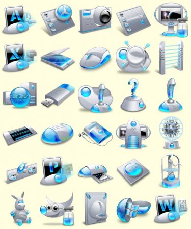 30 Icons Alien Aqua (ico)