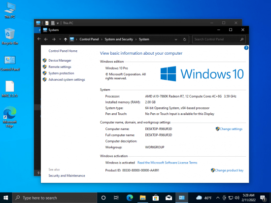Windows 10 Pro 21H2 Build 19044.1526 Compact (X64) English PreActivated