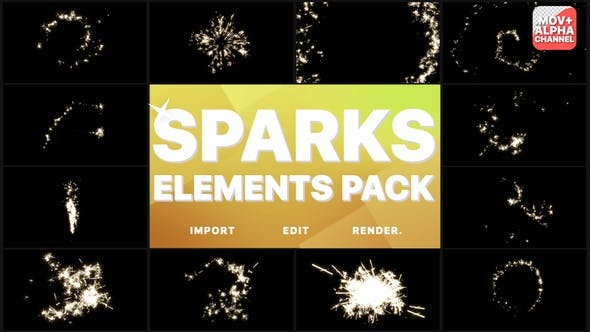 Videohive - Sparks Motion Graphics Pack - 36384140