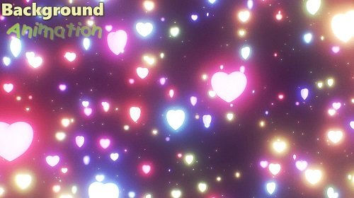Videohive - Falling Rainbow Love Heart Shapes Spinning Colorful Abstract Concept - 4K - 36698561
