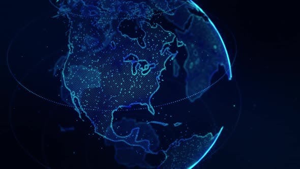 Videohive - Digital North America Map HD - 36402509