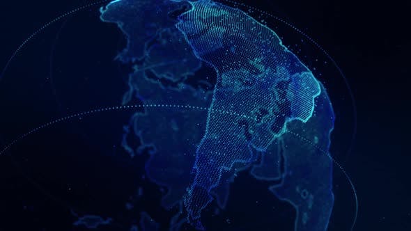 Videohive - Digital South America Map HD - 36402504