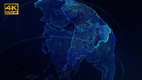 Videohive - Digital South America Map - 36402503