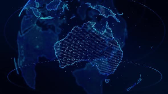 Videohive - Digital Australia Map HD - 36402508