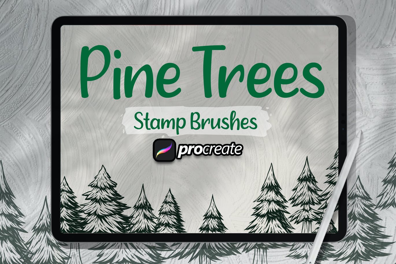 free pine tree brush procreate