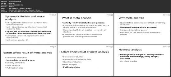 Meta-analysis - Basic course