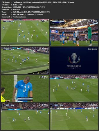 Finalissima 2022 Italy vs Argentina 2022.06.01 720p WEB x264-FS1