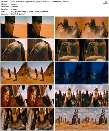 Mad Max Fury Road 2015 3D 1080p Bluray x264 Half-SBS DD5.1-iFT