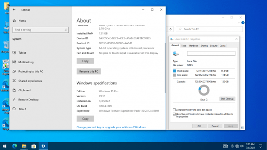 Windows 10 Pro 21H2 Build 19044.1806 by KulHunter ESD x64 June 2022