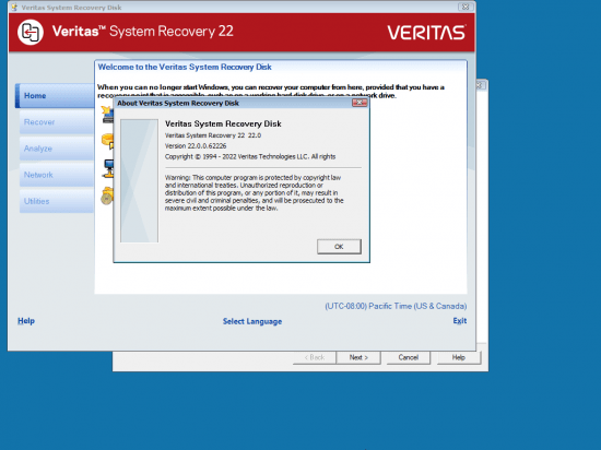 Veritas System Recovery 22.0.0.62226 Disk (x64) Multilingual