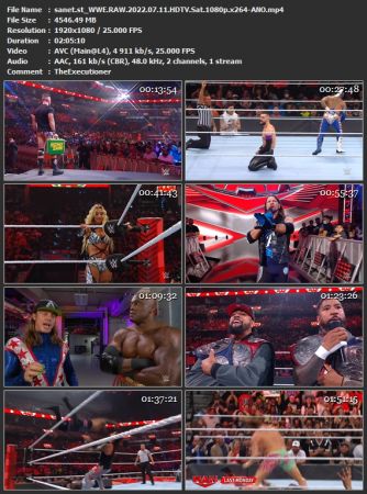 WWE RAW 2022.07.11 HDTV Sat 1080p x264-ANO