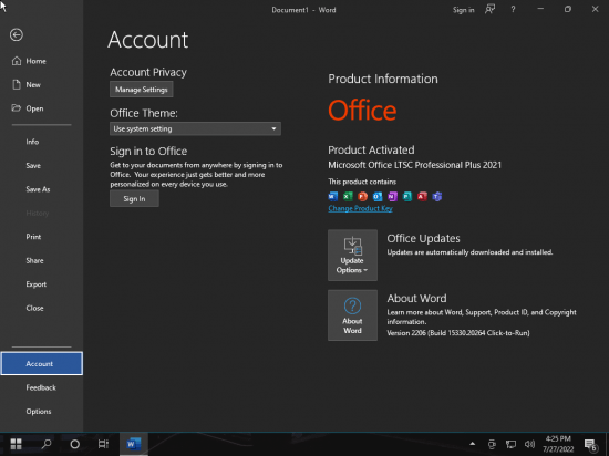 Windows Black 10 21H2 Build 19044.1865 x64 + Microsoft Office LTSC 2021 Pro Plus July 2022 Pre-Activated