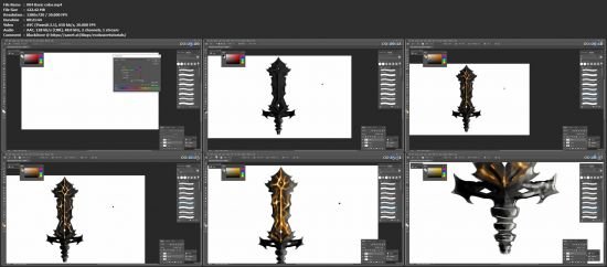 Create a axe and a sword in photoshop