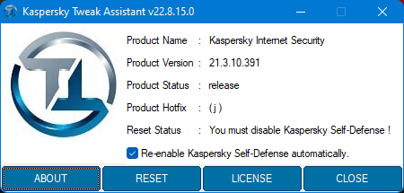 Kaspersky Tweak Assistant v22.8.15.0