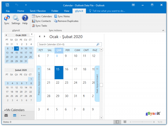 gSyncit for Microsoft Outlook 5.5.197