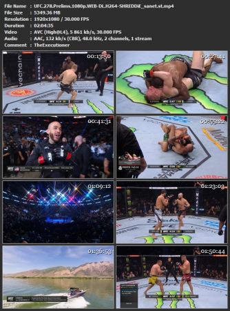 UFC 278 Prelims 1080p WEB-DL H264-SHREDDiEPreliminary card