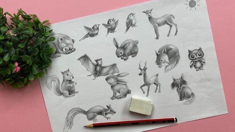 Learn To Draw In 60 Seconds  Woodland Animals