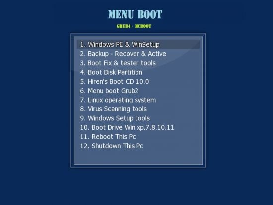 WinPE MCBoot VN Version 9.2.180922