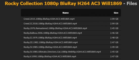 Rocky Collection 1080p BluRay H264 AC3-Will1869