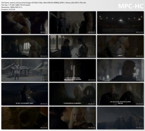 House of the Dragon S01E06 2160p 10bit HDR DV WEBRip DDP5 1 Atmos x265 HEVC-PSA